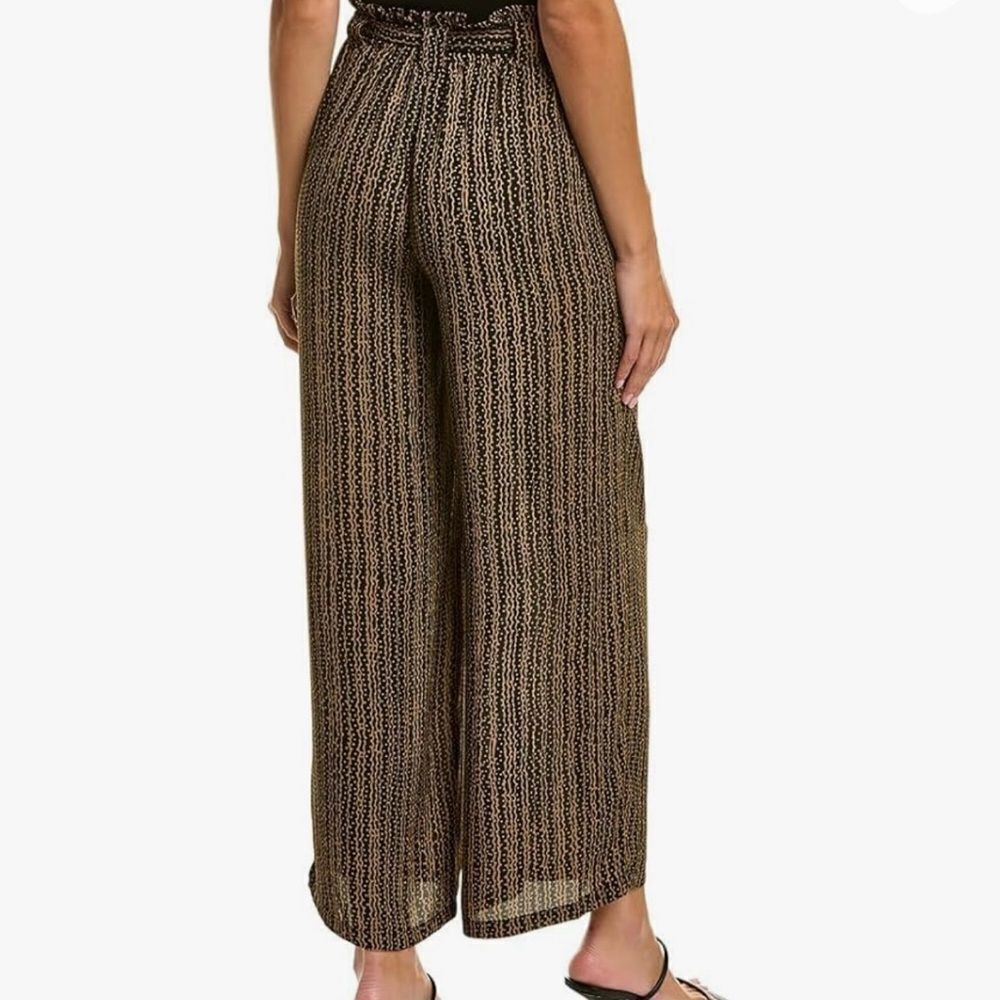 Max Studio Paperbag Belt Pant Blue S NWT - Picture 2 of 6